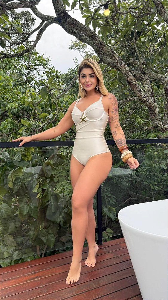 Maiô Estrela Off White