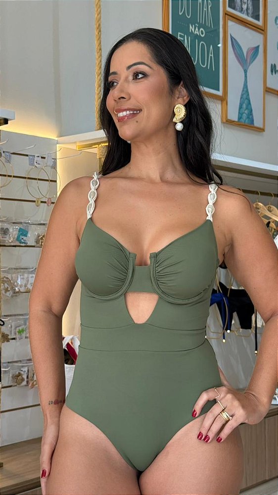 Maiô Solar Verde Militar