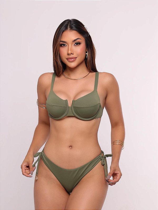 Básico Copacabana Fio Duplo Verde Militar