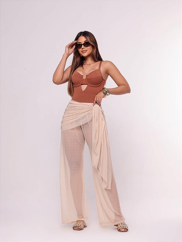 Calça Tule Off Whitte