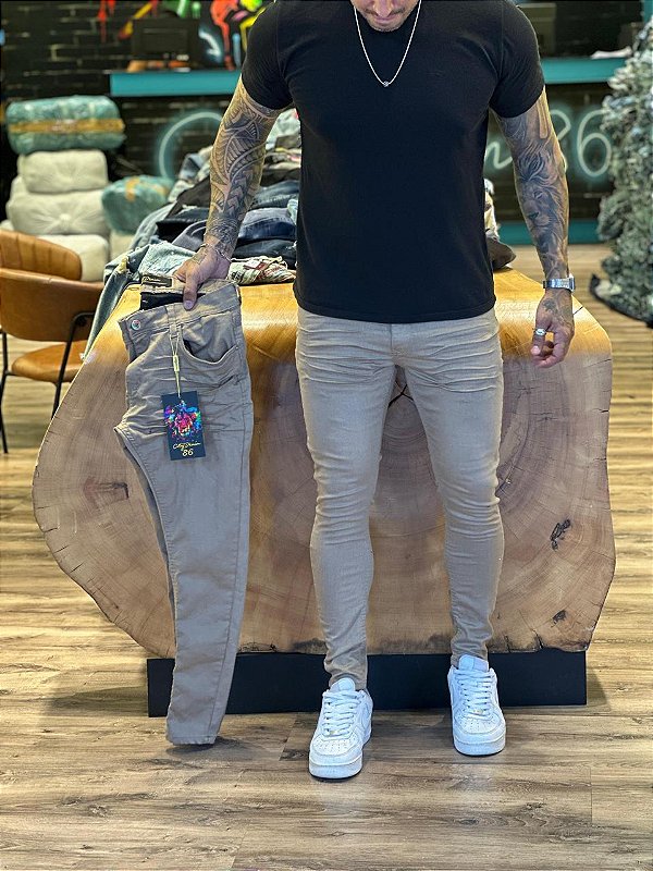 Calça jeans bege