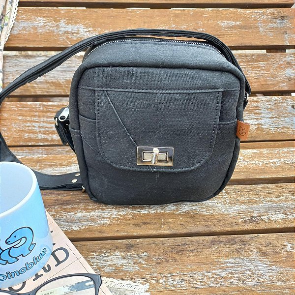 Shoulder Bag Preta Níquel