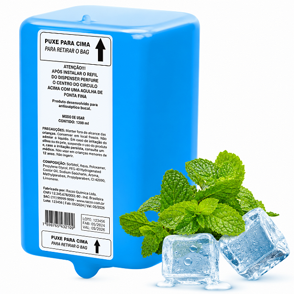 Enxaguante Antisséptico Bucal 1240ml Menta Ice Profissional 1 Un.