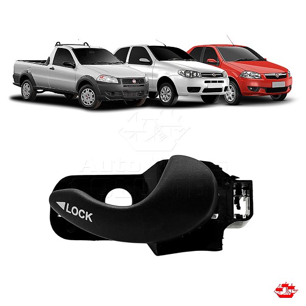 MAÇANETA INT PALIO/SIENA/STRADA ..13 PTA DIANT LD PRETO