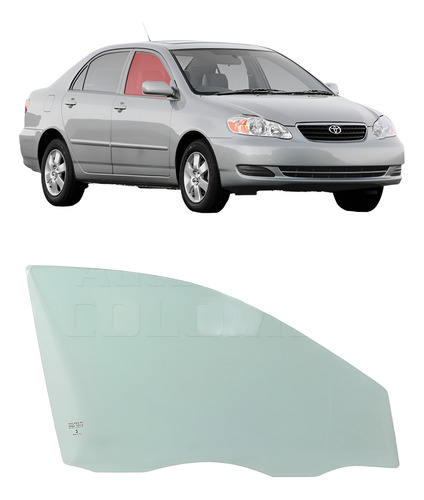 COROLLA 03..08 VIDRO PTA DIANT LD VERDE SK