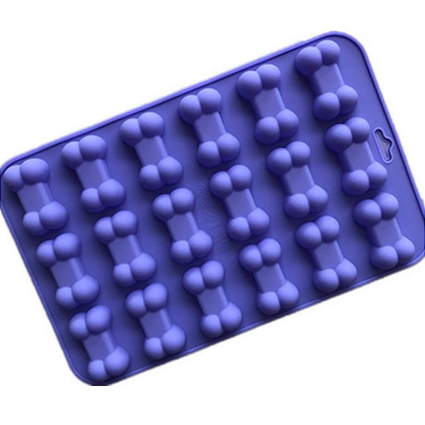 Molde de Silicone Osso Cachorro Ossinho Chocolate Resina