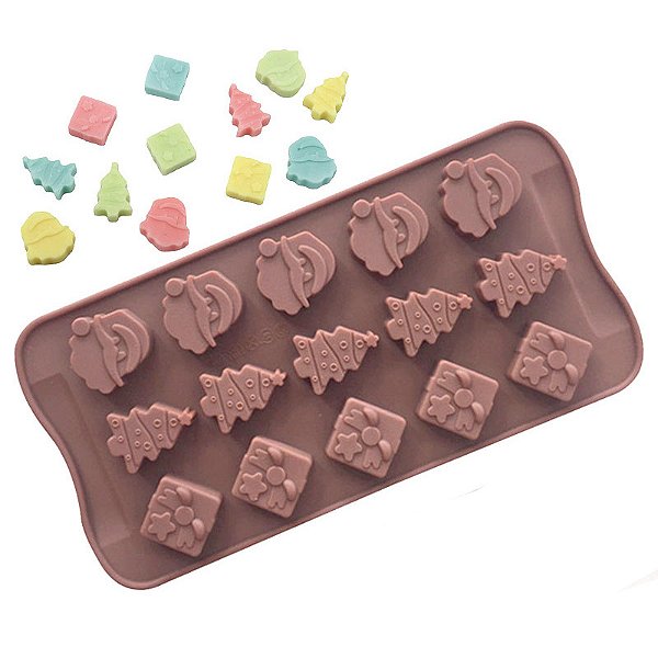 Molde de Silicone Atacado Natal Natalina Chocolate Sabonete