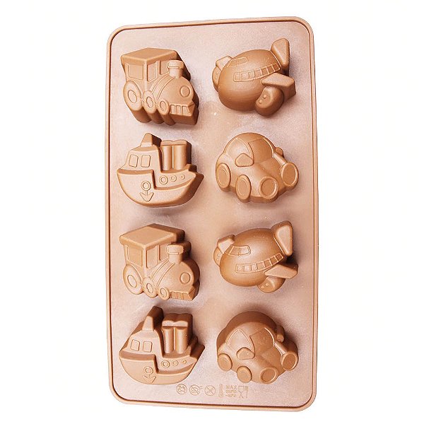 Forma Molde Silicone Veículos Carro Trem Avião Barco