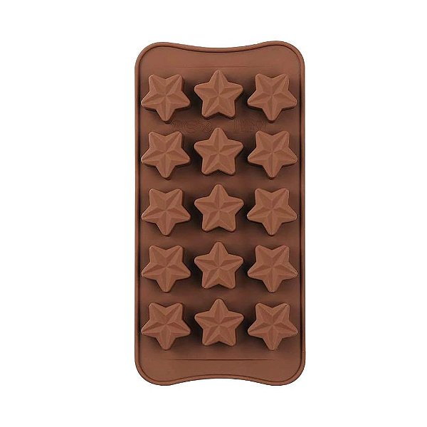 Forma Molde de Silicone Estrela Sabonete Chocolate