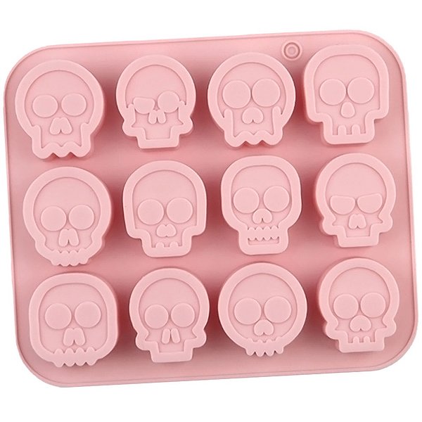Molde de Silicone Atacado Caveira Chocolate Resina Gelatina Sabonete