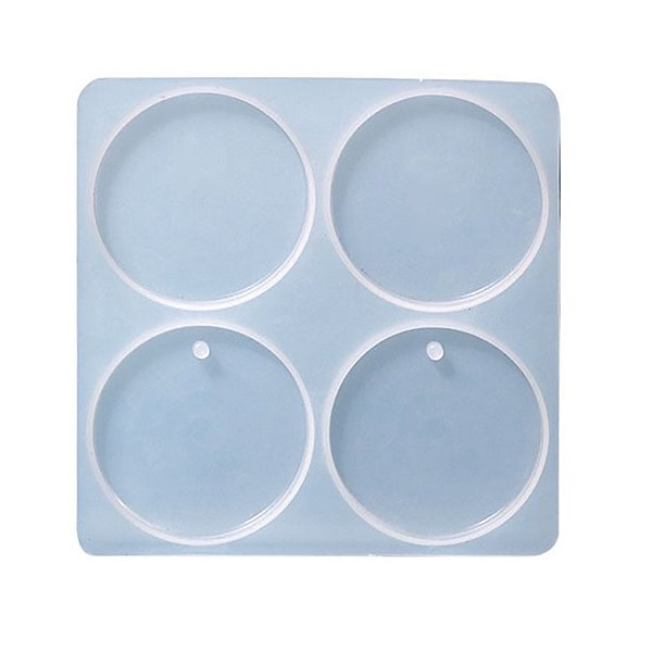 Molde de Silicone Atacado Chaveiro Resina Artesanato Redondo 4cm