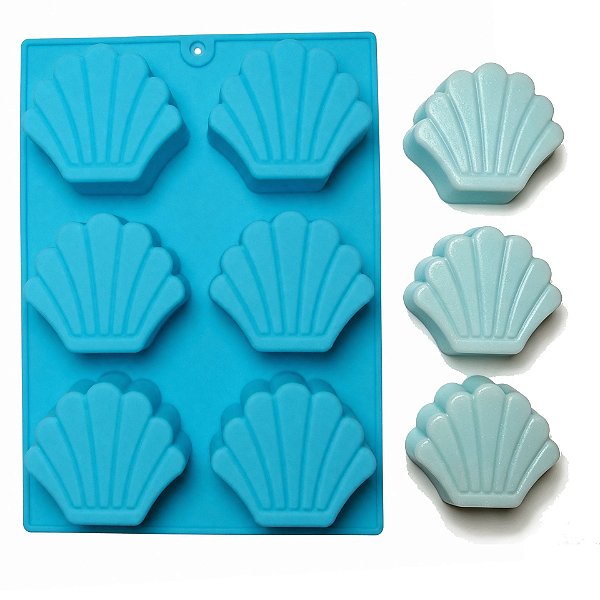 Forma Molde de Silicone Atacado Concha Mar Resina Sabonete Biscuit