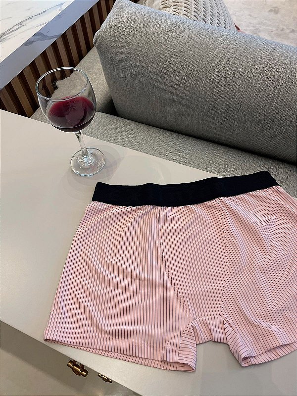 Cueca boxer Risca de Giz Rosa Bebê