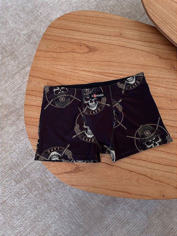 Cueca Boxer Preta LAPD 0912