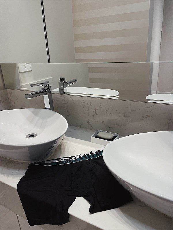 Cueca Boxer Preta Perna alongada 0925