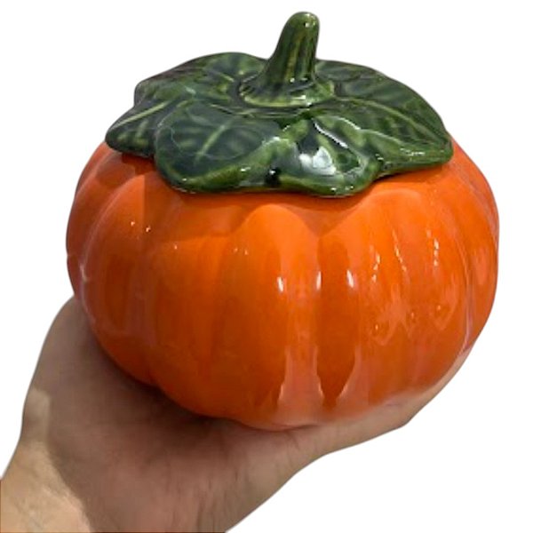 Tigela Cerâmica Mini Moranga Abóbora 800ml - Laranja