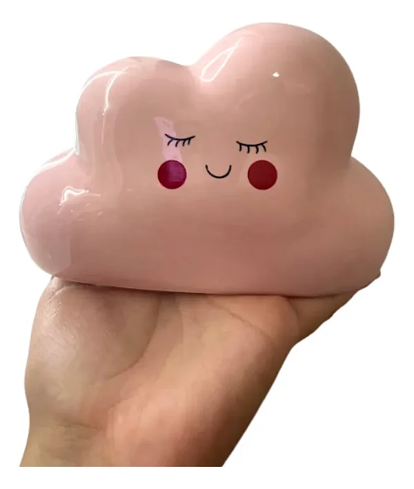 Cofre Nuvem Porcelana Lembrancinha Bebê Presente Nuvem Azul