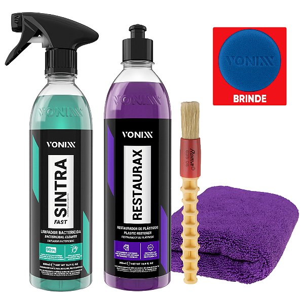 Kit Limpeza e Restauração do Plásticos - 5 itens