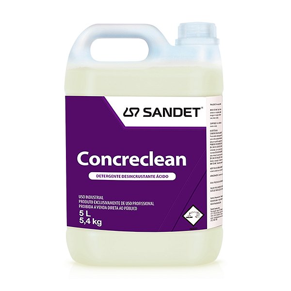 Shampoo Desincrustante Ácido Concreclean 5L - Sandet