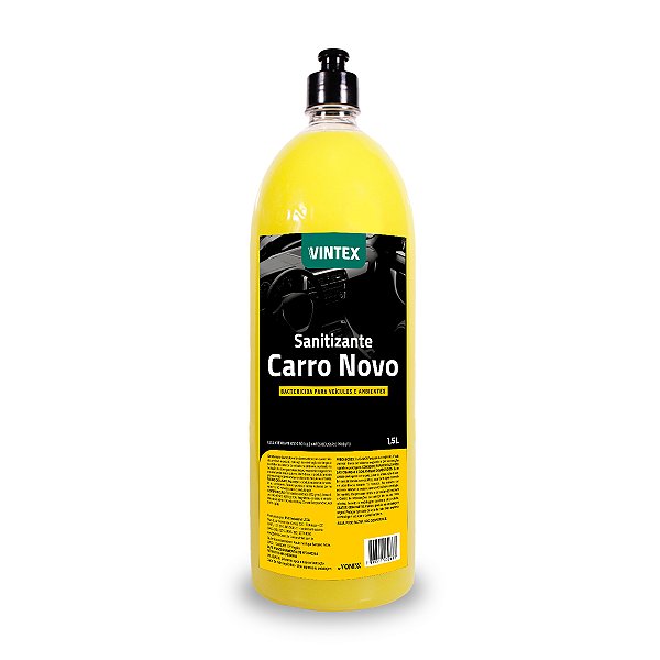 Sanitizante Carro Novo - Aromatizante Bactericida para Veículos e Ambientes 1,5L - Vintex