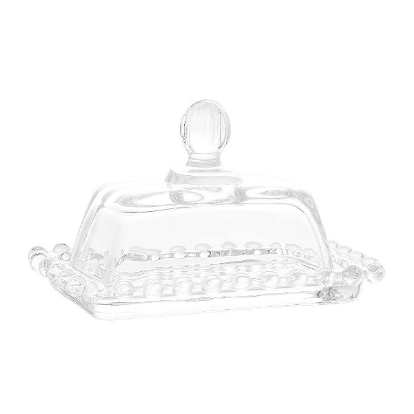 Manteigueira de Cristal Pearl 11cm x 7cm x 7cm - Wolff