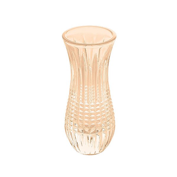 Vaso de Cristal Queen Âmbar Metalizado 6cm x 15cm - Wolff