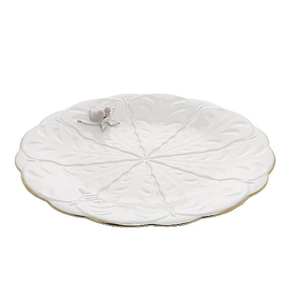 Prato para Bolo de Porcelana Birds 30 cm - Wolff