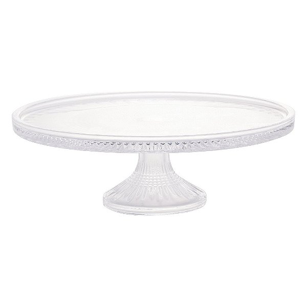 Prato para Bolo de Cristal com Pé Queen 32cm x 11cm - Wolff
