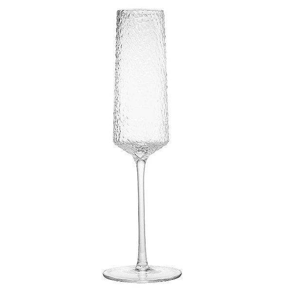 Taça para Champagne de Cristal Ecológico Martelado Petra 300ml - Lyor