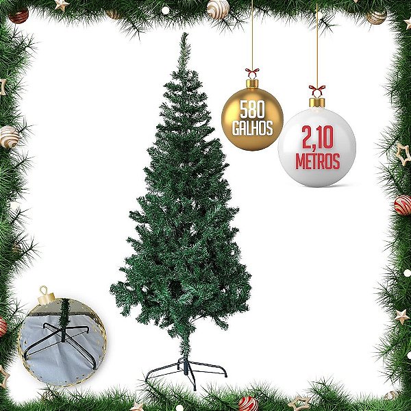 Árvore de Natal Dinatale 210cm 580 Galhos