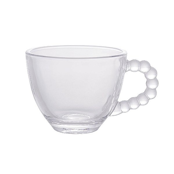 Conjunto 4 Xícaras de Café de Cristal sem Pires Pearl 80ml - Wolff