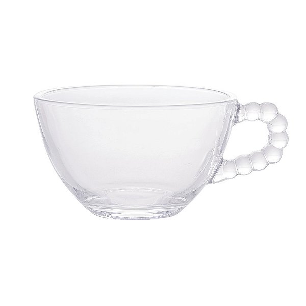 Conjunto 4 Xícaras de Chá de Cristal sem Pires Pearl 180ml - Wolff