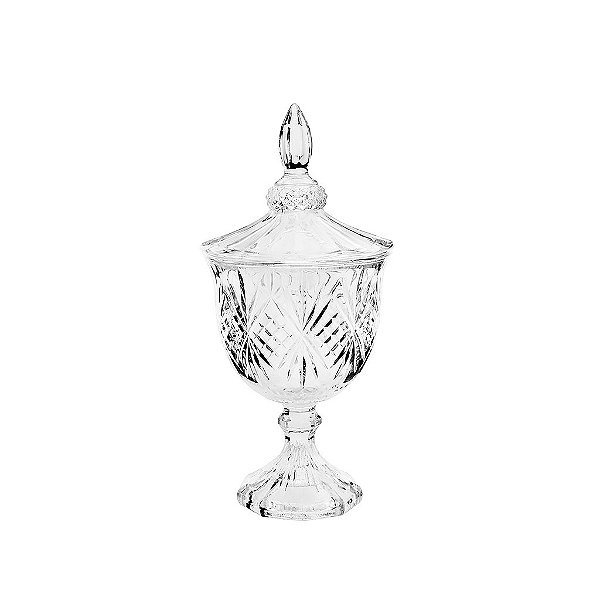Potiche de Cristal com Pé Dublin 11,5cm x 24,5cm - Lyor