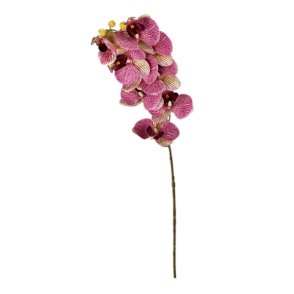 Haste Orquídea 78cm - Amarelo com Pink