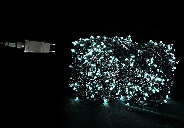 Pisca LED Fio Verde 100m com 1000 LEDs Branco Frio Bivolt