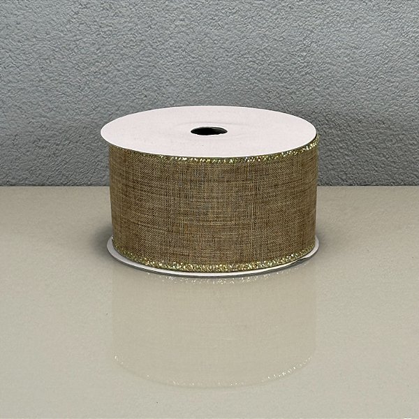 Fita Decorativa Bege Escuro 6.3cm x 9.14m