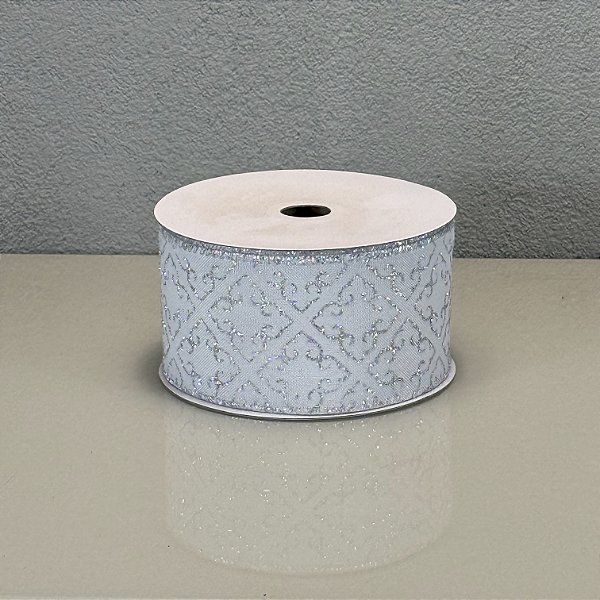 Fita Decorativa Estampa Arabesco 6.3cm x 9.14m