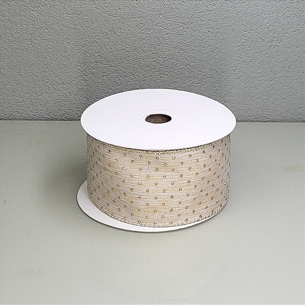 Fita Decorativa Estampa Poá 6.3cm x 9.14m