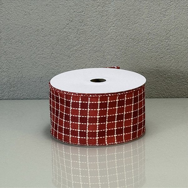 Fita Decorativa Estampa Quadriculada 6.3cm x 9.14m