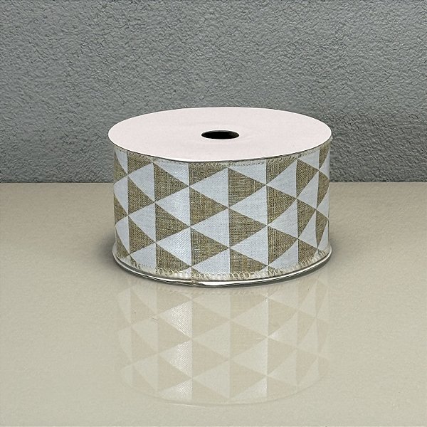 Fita Decorativa Estampa Triângulos 6.3cm x 9.14m
