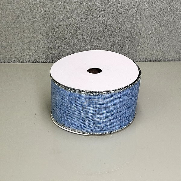 Fita Decorativa Jeans Azul Claro 6.3cm x 9.14m