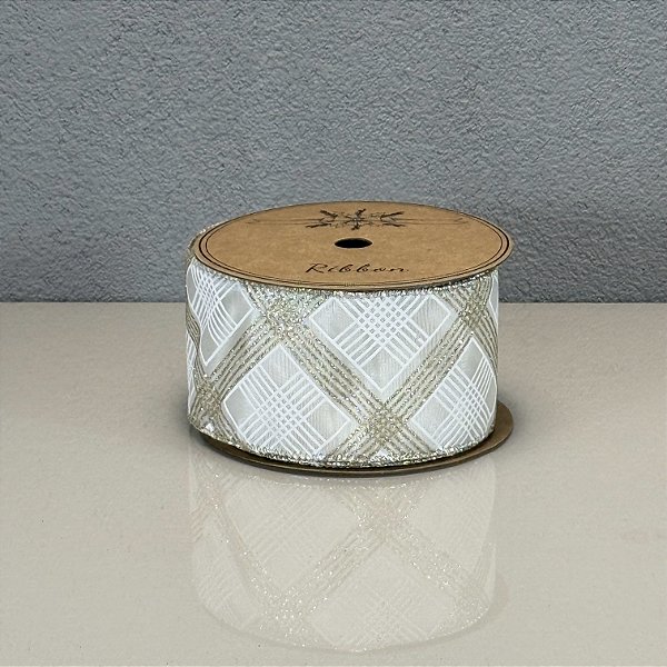 Fita Decorativa Listrada Estampada 6.3cm x 9.14m