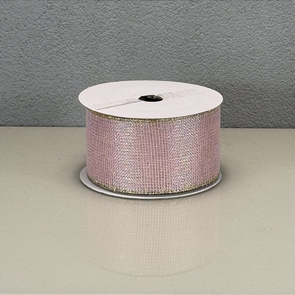 Fita Decorativa Rosa 6.3cm x 9.14m
