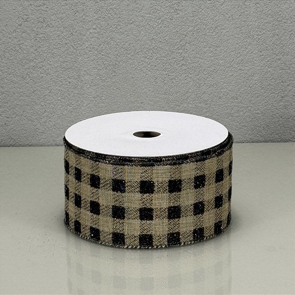 Fita Decorativa Xadrez 6.3cm x 9.14m