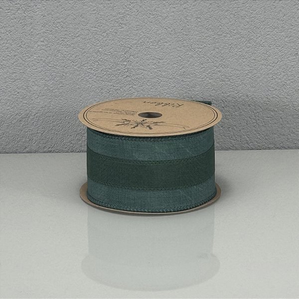 Fita Decorativa Verde 2 Tons 6,3cm x 9,14m