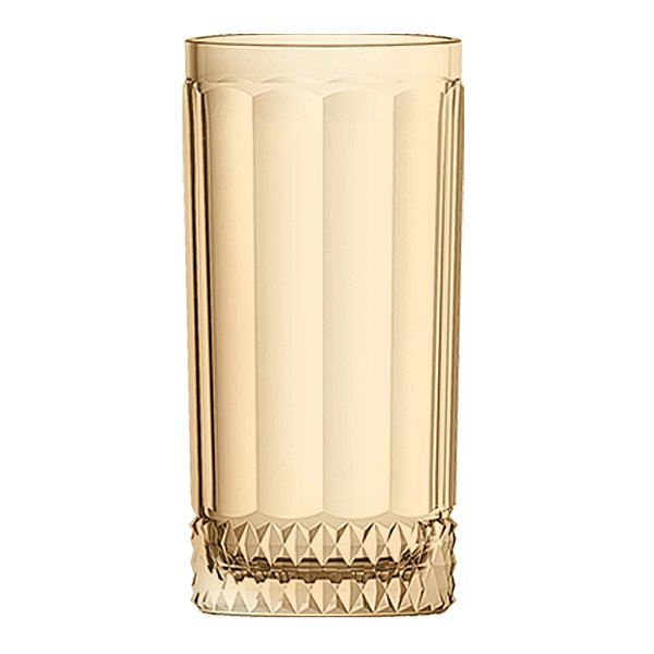 Conjunto 6 copos Altos em Cristal Ecológico 360ml A15cm Âmbar Luster - L'Hermitage