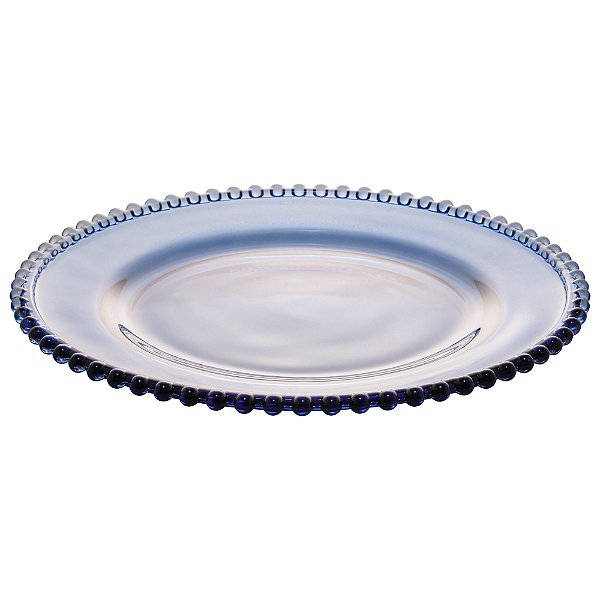 Sousplat de Cristal Pearl Azul 32cm - Wolff