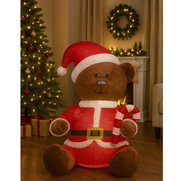 Urso Inflavel com Bastão de Doces 274cm