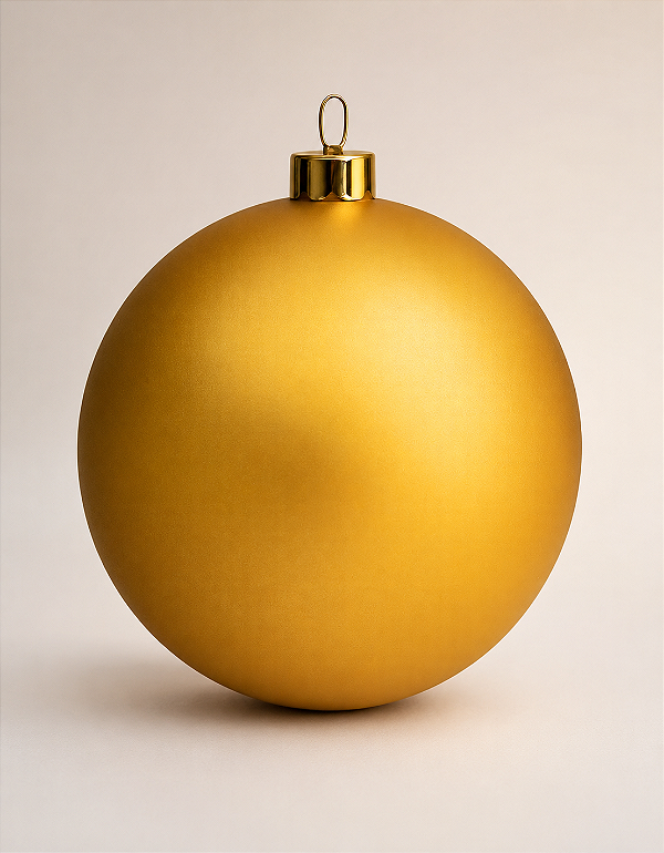 Bola de Natal Dourada 15cm Fosca