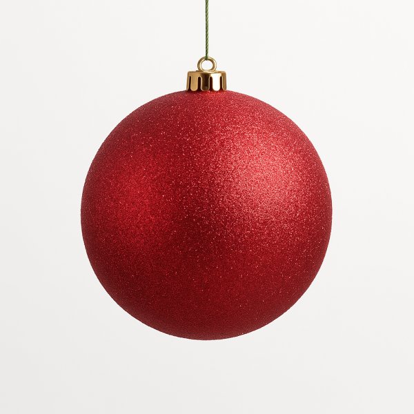 Bola de Natal Glitter Vermelha 25cm